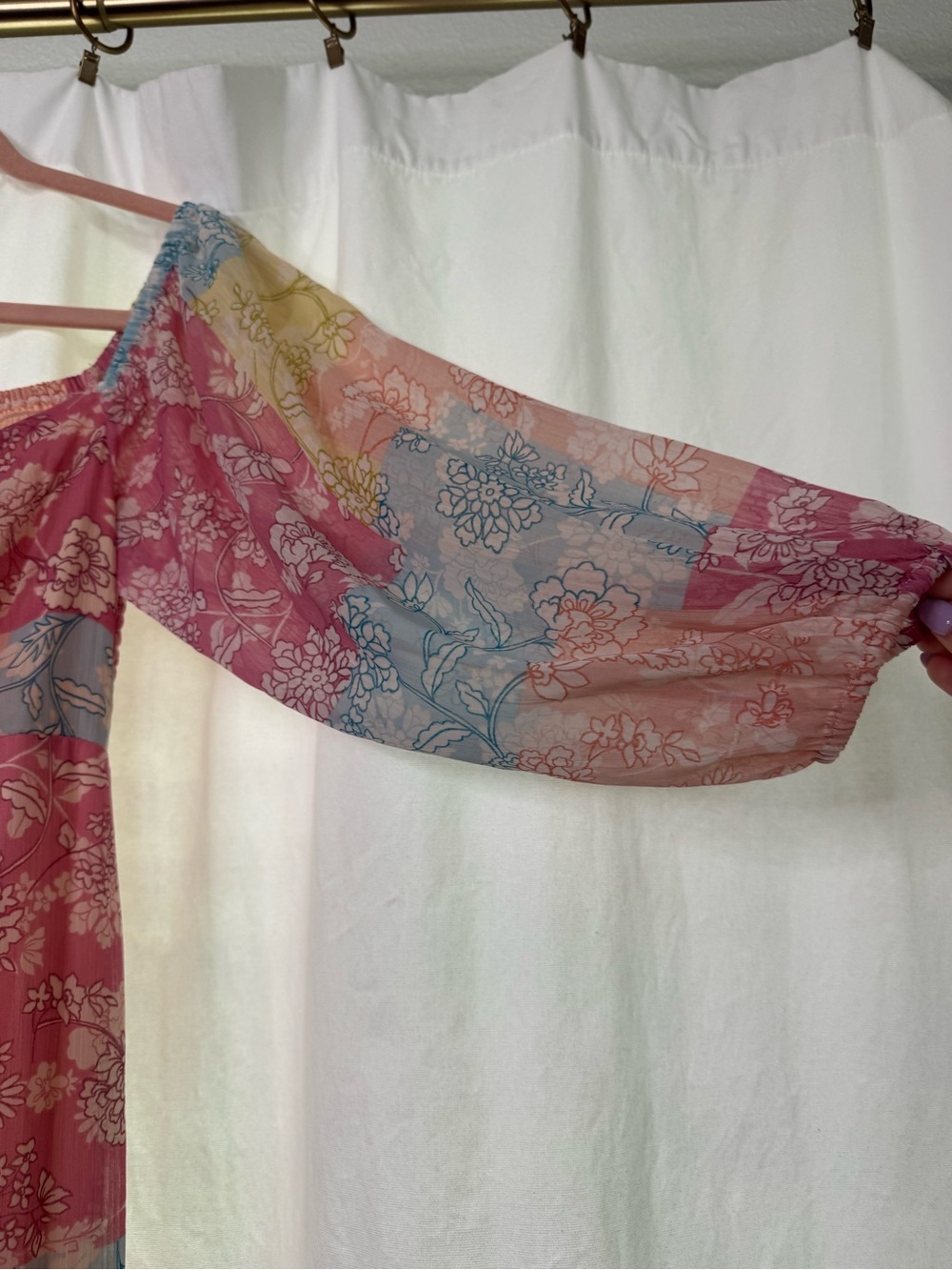 Taylor Pink Multi Patchwork Floral Maxi Dress - Picture 4 of 7